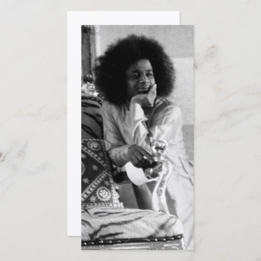 Young Sathya Sai Baba Photo Card (Front/Back)