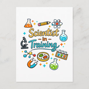 Young Scientist in Training Invitation Postcard
