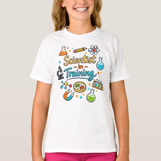 Young Scientist in Training Invitation T-Shirt (Front)