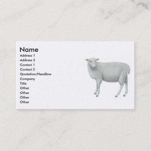Customizable Young Sheepp Business Card