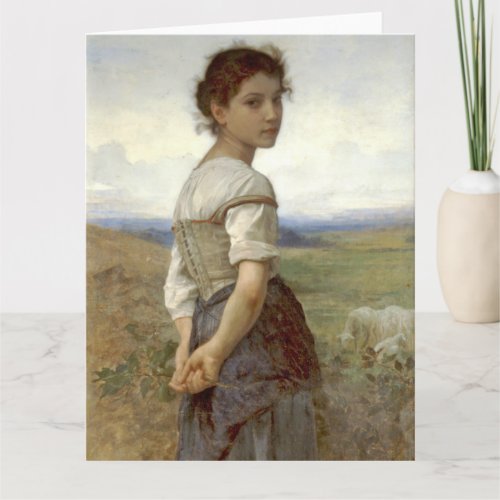 Young Shepherdess 1885 Card