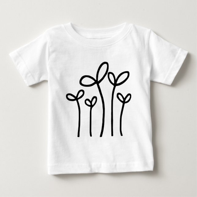 Young Shoots - Black Baby T-Shirt (Front)
