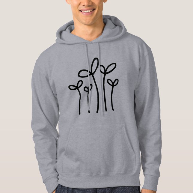 Young Shoots - Black Hoodie (Front)
