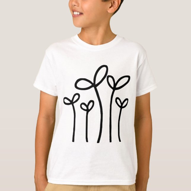 Young Shoots - Black T-Shirt (Front)