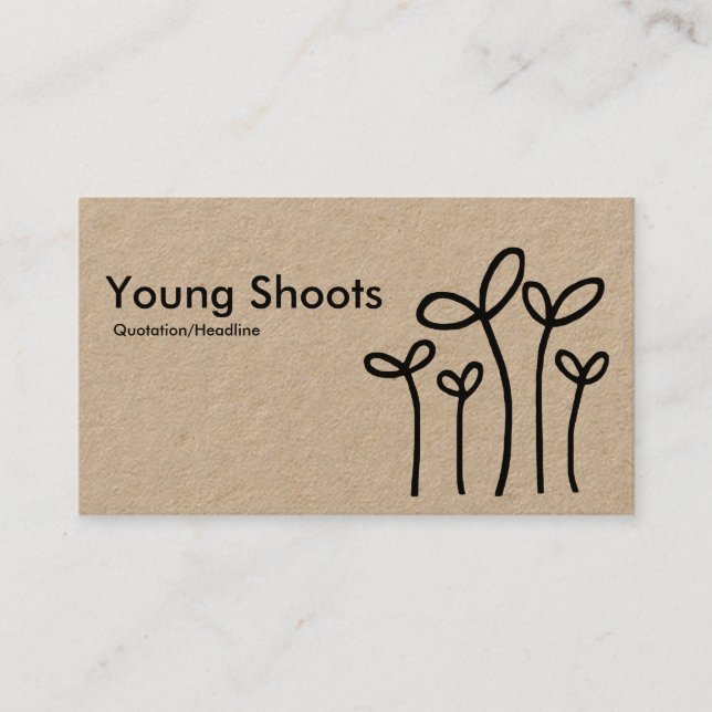 Young Shoots - (Kraft) Business Card (Front)