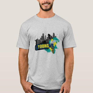Young Skateboarding Men T-Shirt