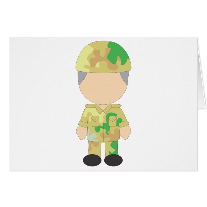 Young Soldier Greeting Cards