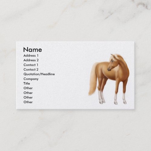 Young Sorrel Horse Business Card