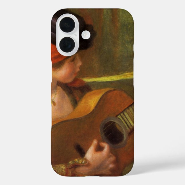 Young Spanish Woman with a Guitar by Pierre Renoir Case-Mate iPhone Case (Back)
