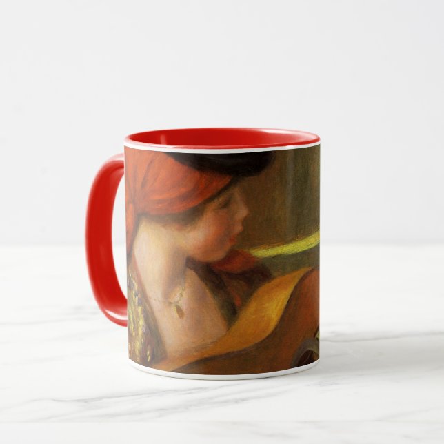 Young Spanish Woman with a Guitar by Pierre Renoir Mug (Front Left)