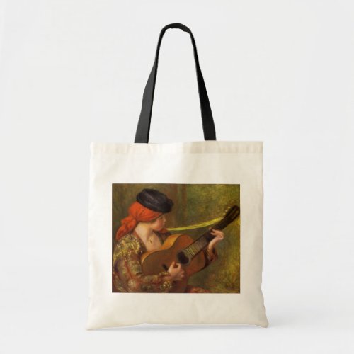 Young Spanish Woman with a Guitar by Pierre Renoir Tote Bag