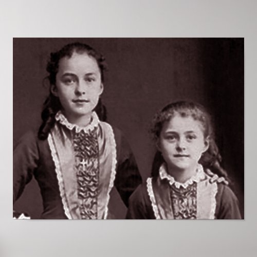 Young St Therese of Lisieux and sister Celine Poster