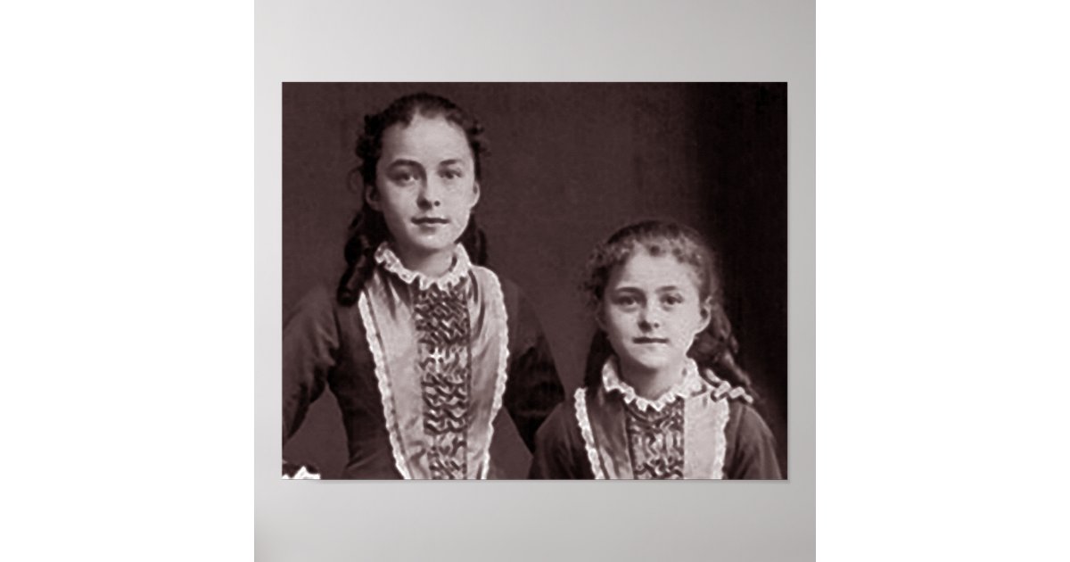 Young St. Therese of Lisieux and sister Celine. Poster | Zazzle
