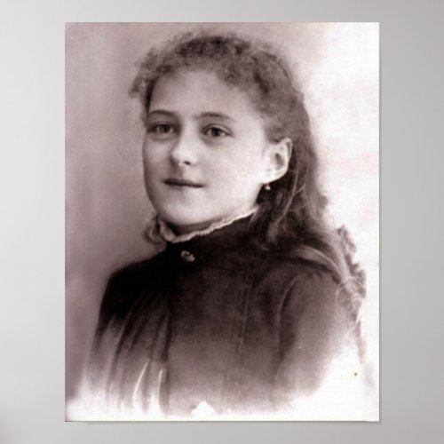 Young St Therese of Lisieux Poster