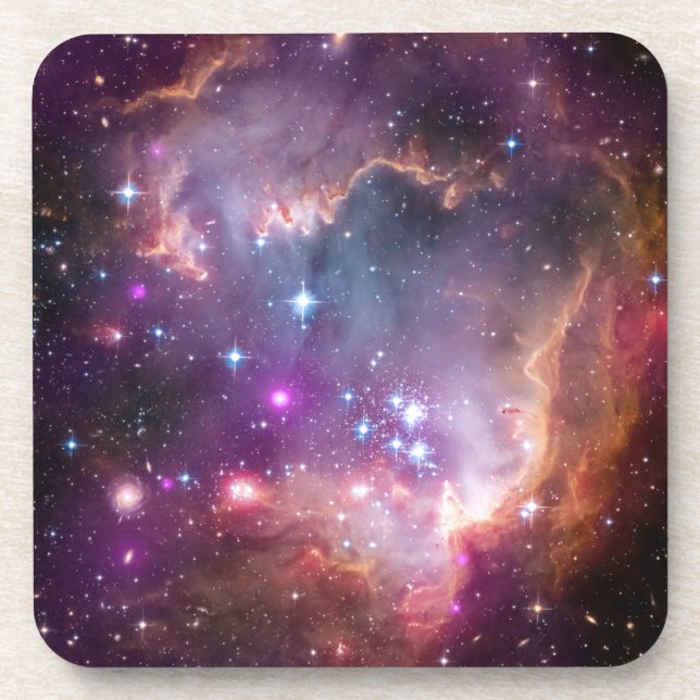 Young Stars In The Small Magellanic Cloud. Beverage Coaster (Front)
