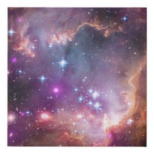 Young Stars In The Small Magellanic Cloud. Faux Canvas Print