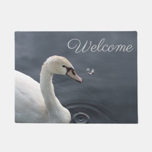 Young Swan  Feather Doormat
