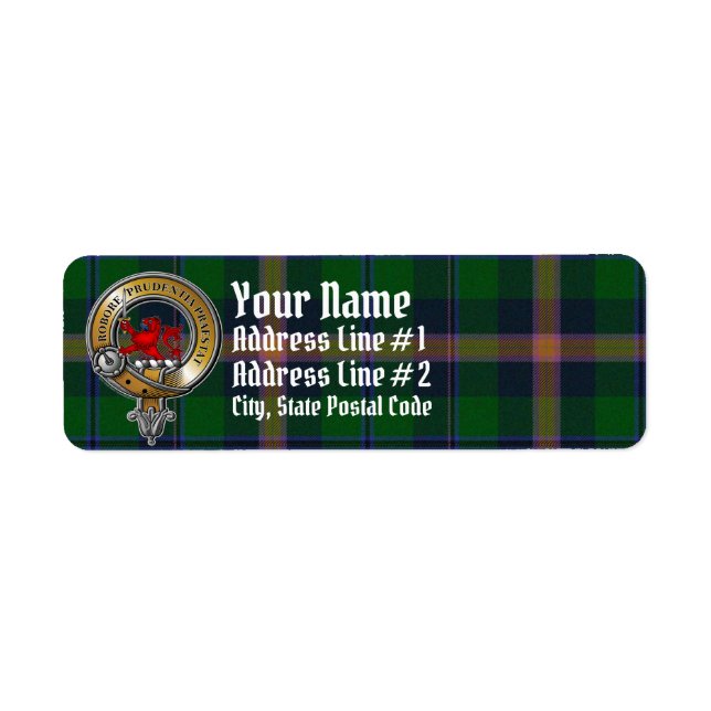 Young Tartan & Badge Label (Front)