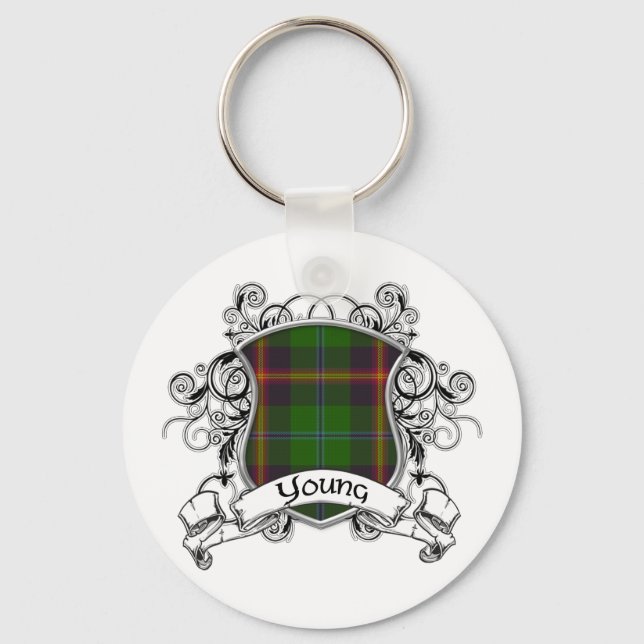 Young Tartan Shield Keychain (Front)