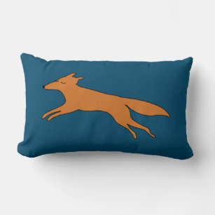 Young Teen fox  Lumbar Pillow