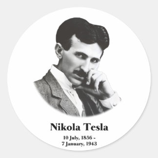 Young Tesla Classic Round Sticker