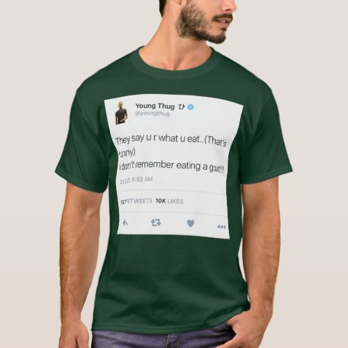 Young Thug GOAT Tweet  T_Shirt