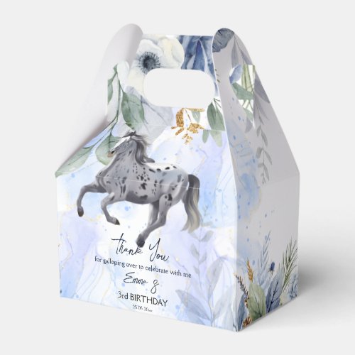 Young wild and free galloping Appaloosa birthday Favor Boxes