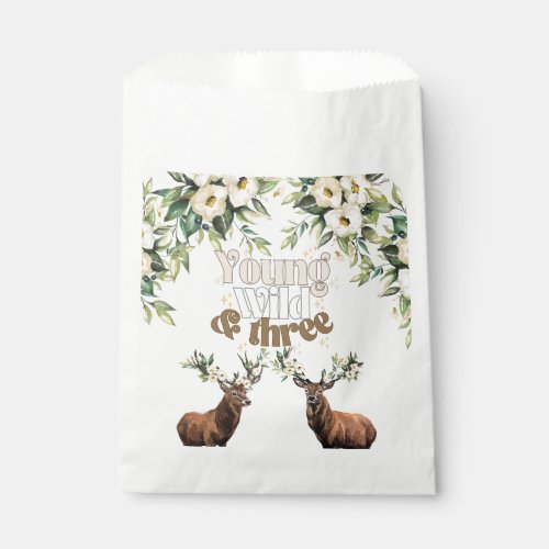 Young wild and free woodland party  favor bag