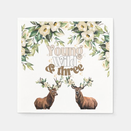 Young wild and free woodland party Paper Napkin