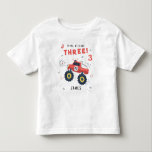 Young Wild And Three 3rd Birthday Kids Monster Car Toddler T-shirt<br><div class="desc">Young Wild And Three 3rd Birthday Kids Monster Car Trucks Birthday Toddler T-Shirt features a cute and colorful monster car truck with the text "Young, wild and three" in modern typography script accented with the number 3 and doodles. Below personalize with your custom name. Perfect for kids third birthday celebrations....</div>