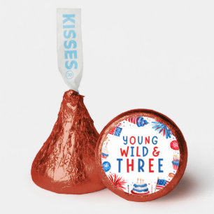 Young Wild and Three 4th of July 3rd Birthday Hershey®'s Kisses®