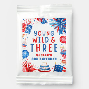 Young Wild and Three 4th of July 3rd Birthday Lemonade Drink Mix