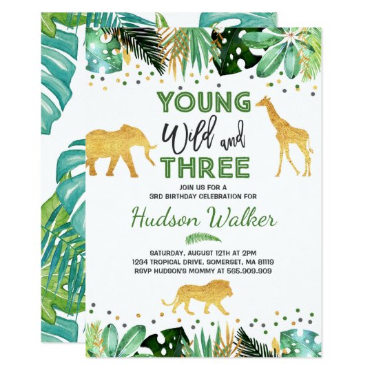 young-wild-and-three-birthday-invitation-jungle-zazzle
