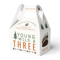 Young Wild and Three Forest Birthday Favor Box