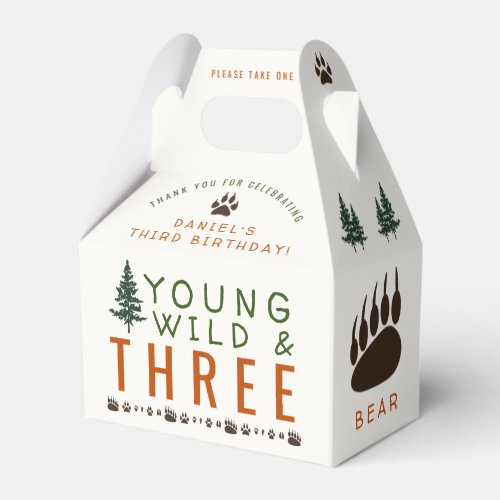 Young Wild and Three Forest Birthday Favor Box