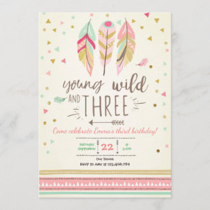 Young wild and three invite Girl Pink Gold 3rd