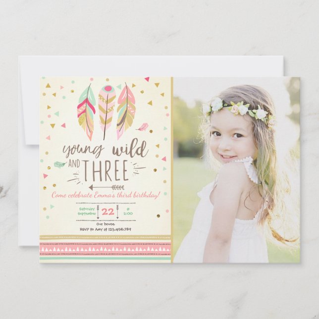 Young wild and three invite Girl Pink Gold 3rd (Front)