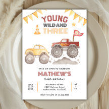 Young Wild And Three Monster Truck 3rd Birthday