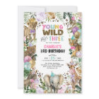 Young Wild and Three Party Animals Girl Birthday
