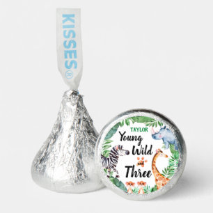 Young Wild and Three Safari Animal 3rd Birthday Hershey®'s Kisses®