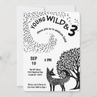 Young Wild and Three Woodland Fox