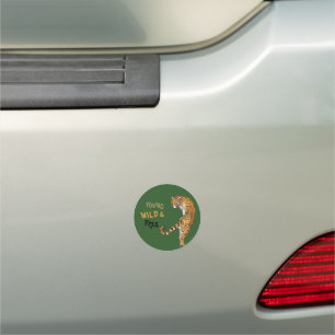 Young Wild Free Tiger Quote Car Magnet