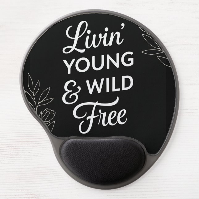 Young, Wild, & Free- Yin Yang Gel Mouse Pad (Front)
