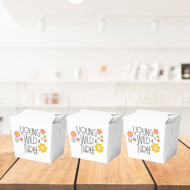 Young, Wild & Three | Birthday Favor Boxes | Smile (Creator Uploaded)