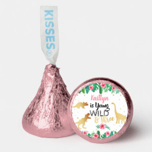 Young Wild & Three Dinosaur Girls Third Birthday Hershey®'s Kisses®
