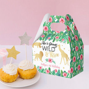 Young Wild & Three Girls Third Birthday Favor Boxes