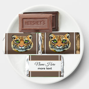 Young Wild Tiger on Brown Hershey's Miniatures