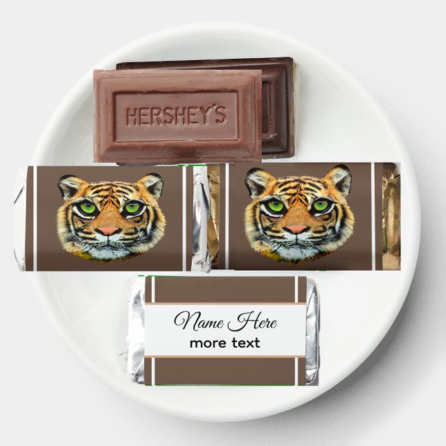 Young Wild Tiger on Brown Hershey's Miniatures (Creator Uploaded)