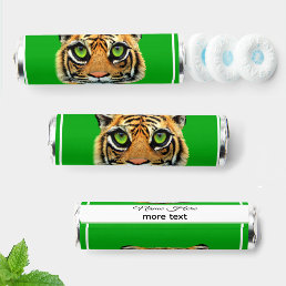 Young Wild Tiger on Green Breath Savers&#174; Mints