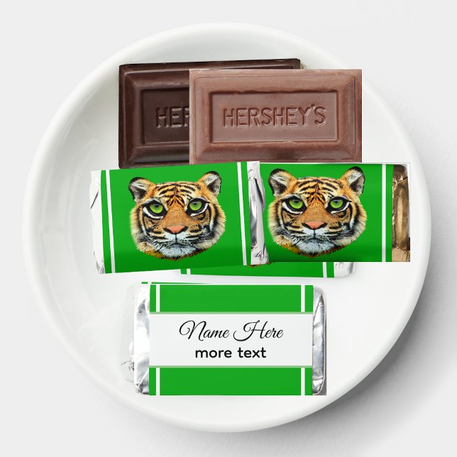 Young Wild Tiger on Green Hershey's Miniatures (Creator Uploaded)